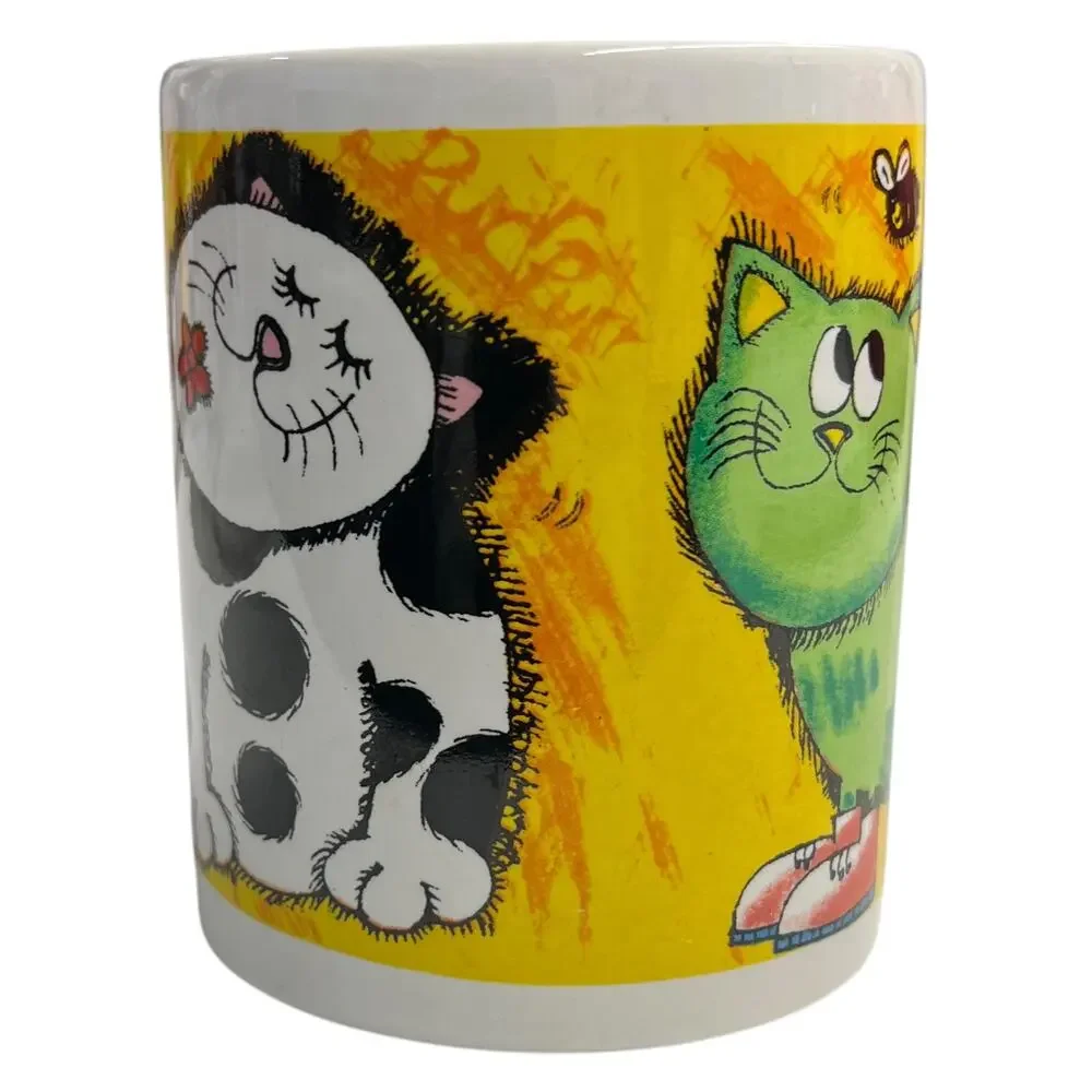 Vintage Smith Enterprises Kitty Cats‎ Coffee Cup Mug 10 oz Whimsical Cat Gift